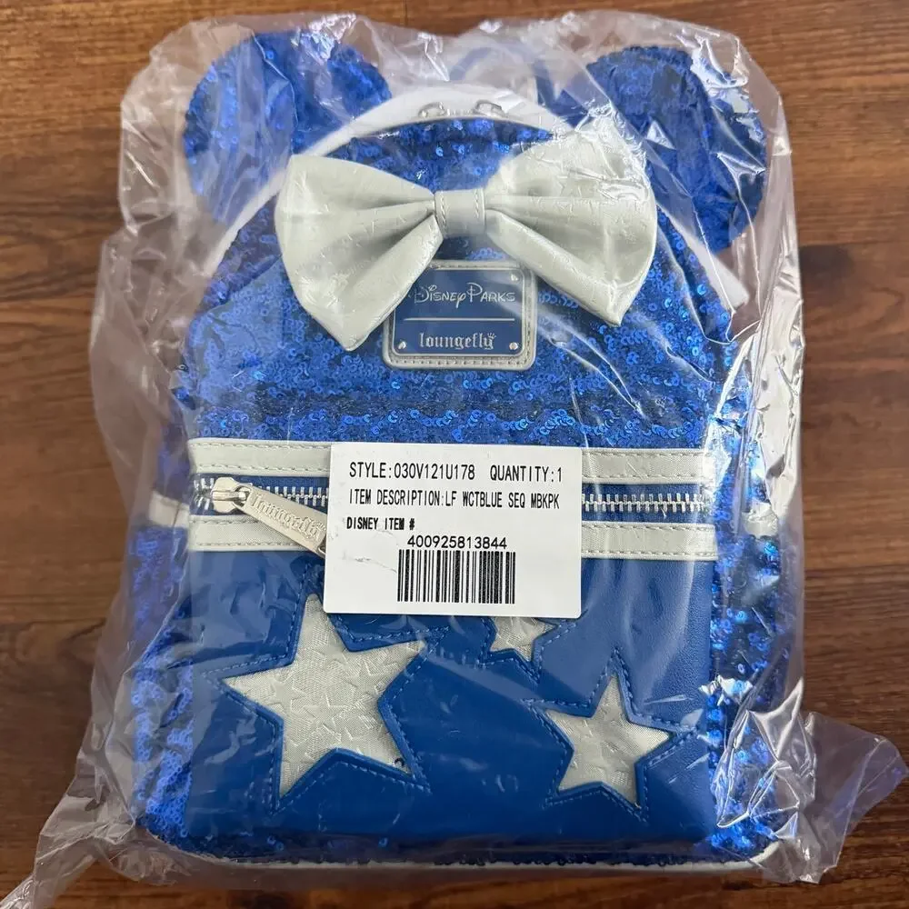 Loungefly Disney Parks Make a Wish Sequin Mini Backpack NWT